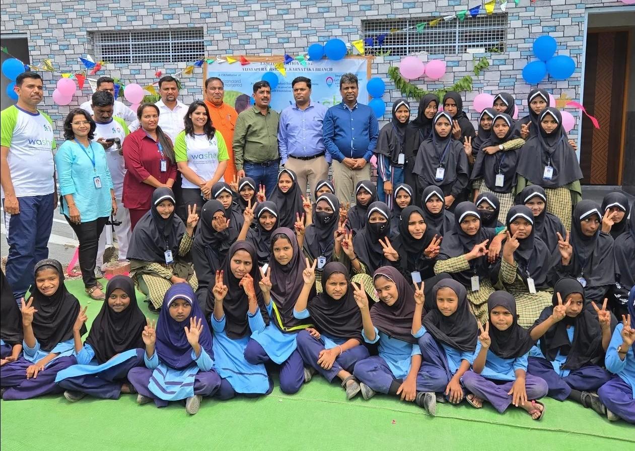 Children learning about hygiene